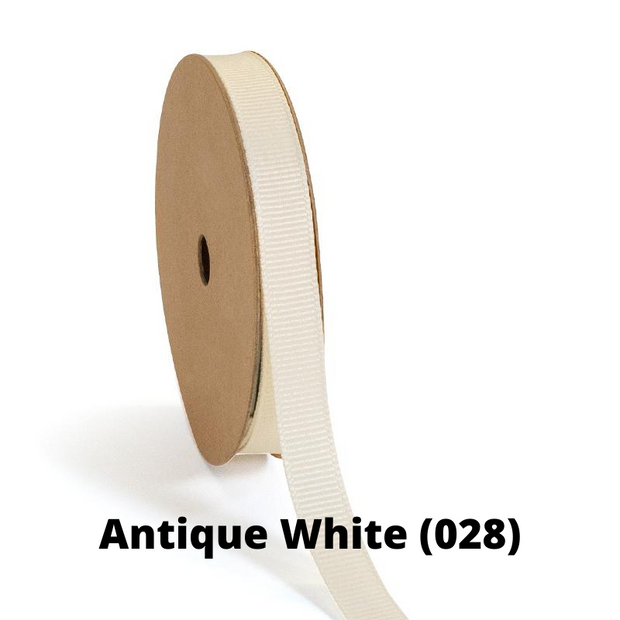Textured Grosgrain Ribbon | Antique White (028)