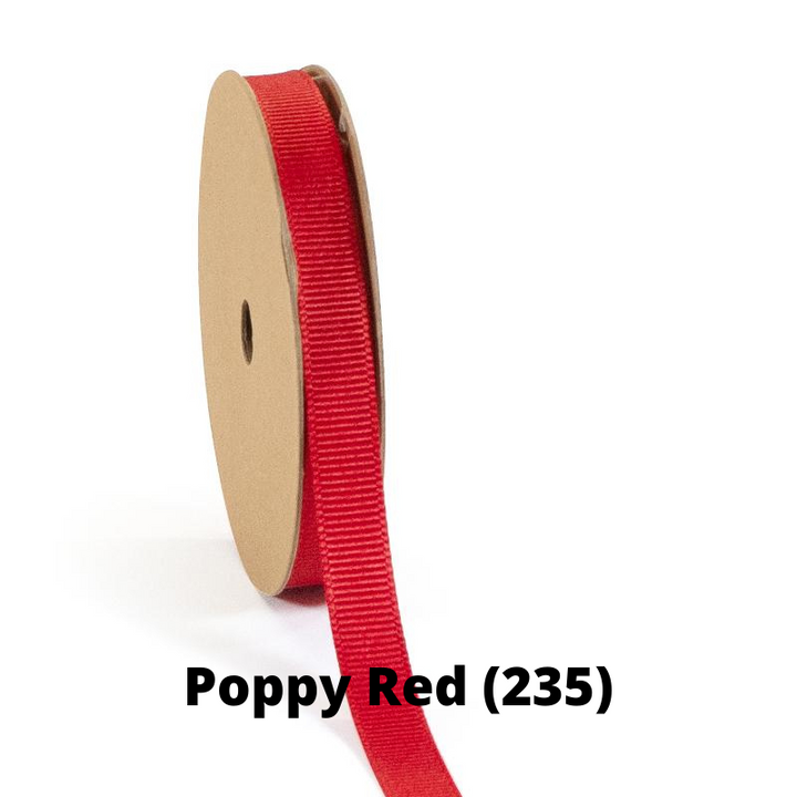 Textured Grosgrain Ribbon | Poppy Red (235)