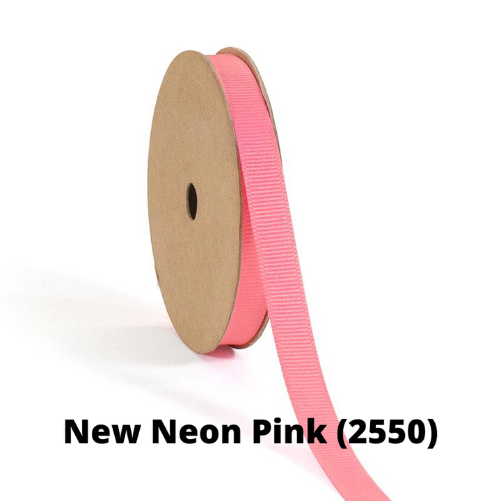 Textured Grosgrain Ribbon | Neon Pink (2550)