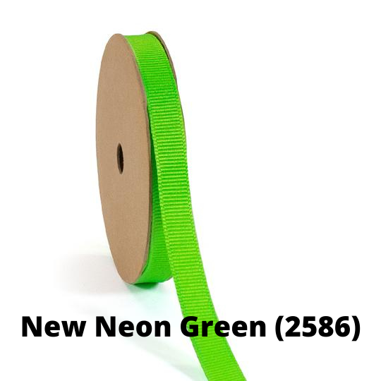 Textured Grosgrain Ribbon | Neon Green (2586)