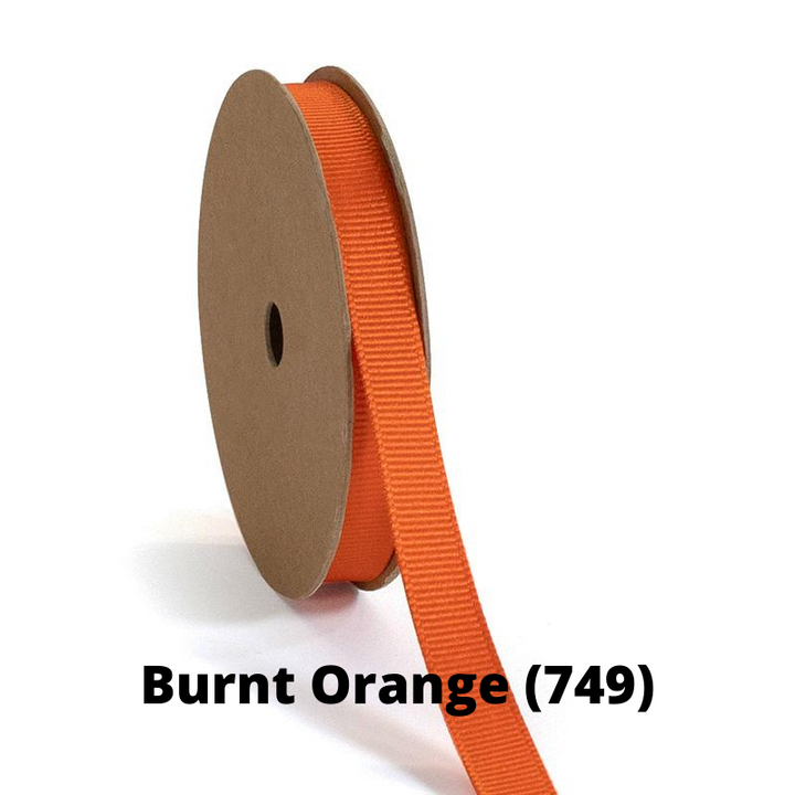 Textured Grosgrain Ribbon | Burnt Orange (749)