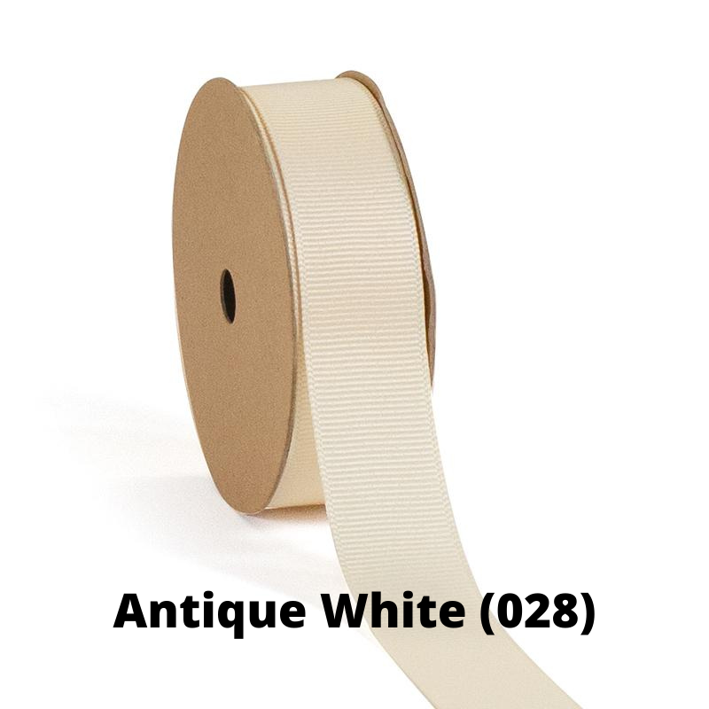 Textured Grosgrain Ribbon | Antique White (028)