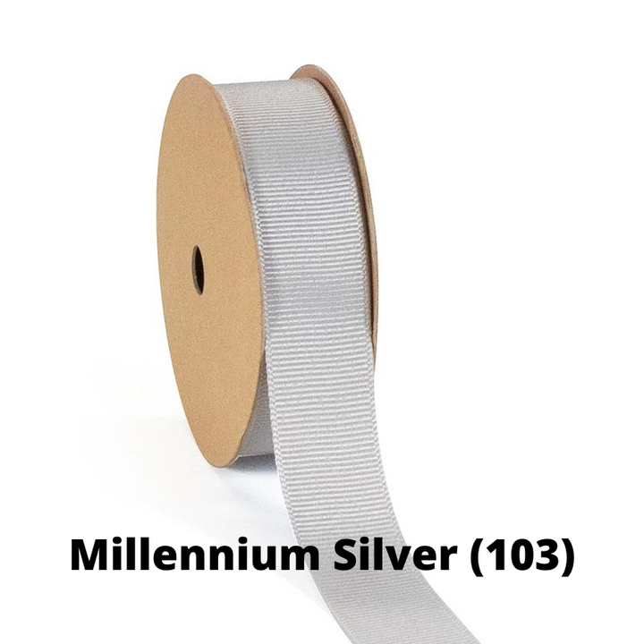 Textured Grosgrain Ribbon | Millenium Silver (103)