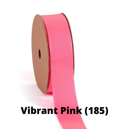 Textured Grosgrain Ribbon | Vibrant Pink (185)