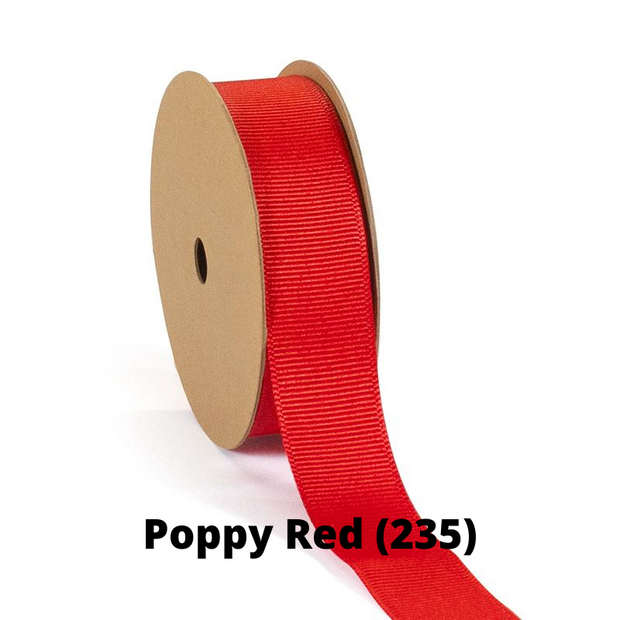 Textured Grosgrain Ribbon | Poppy Red (235)