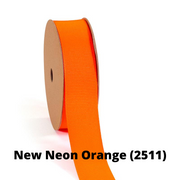 Textured Grosgrain Ribbon | Neon Orange (2511)