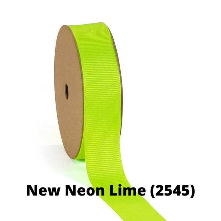 Textured Grosgrain Ribbon | Neon Lime (2545)