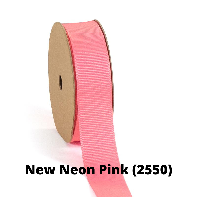 Textured Grosgrain Ribbon | Neon Pink (2550)