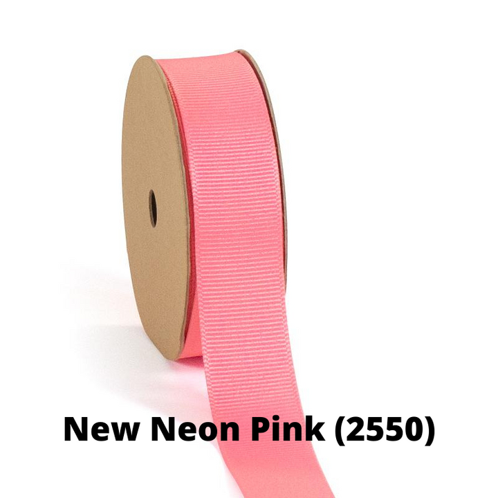 Textured Grosgrain Ribbon | Neon Pink (2550)