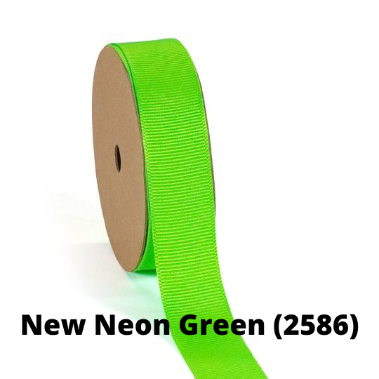 Textured Grosgrain Ribbon | Neon Green (2586)