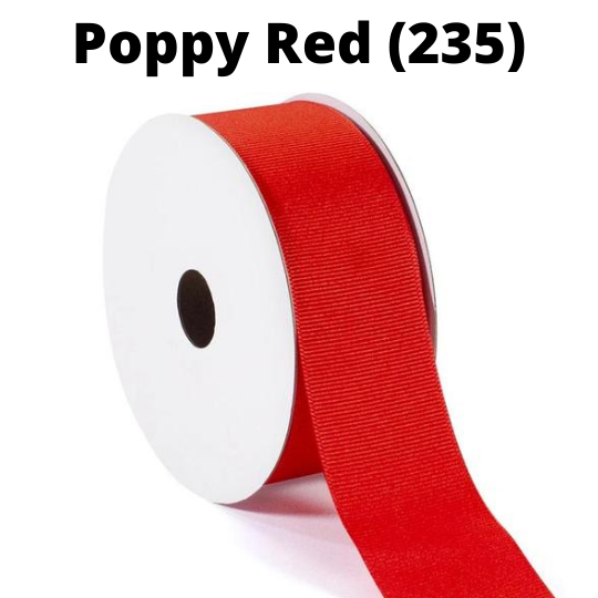 Textured Grosgrain Ribbon | Poppy Red (235)