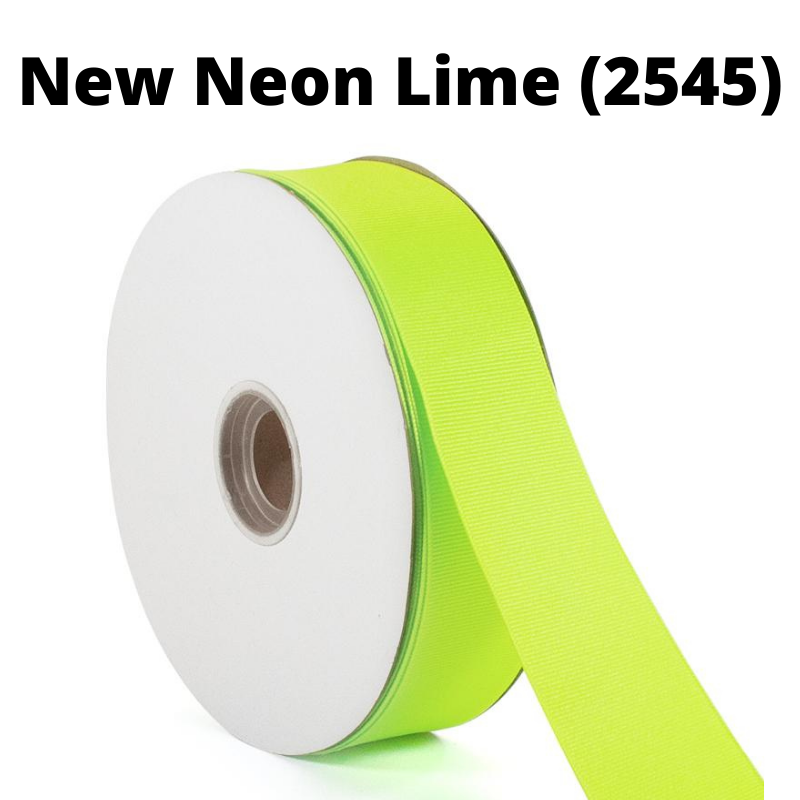 Textured Grosgrain Ribbon | Neon Lime (2545)