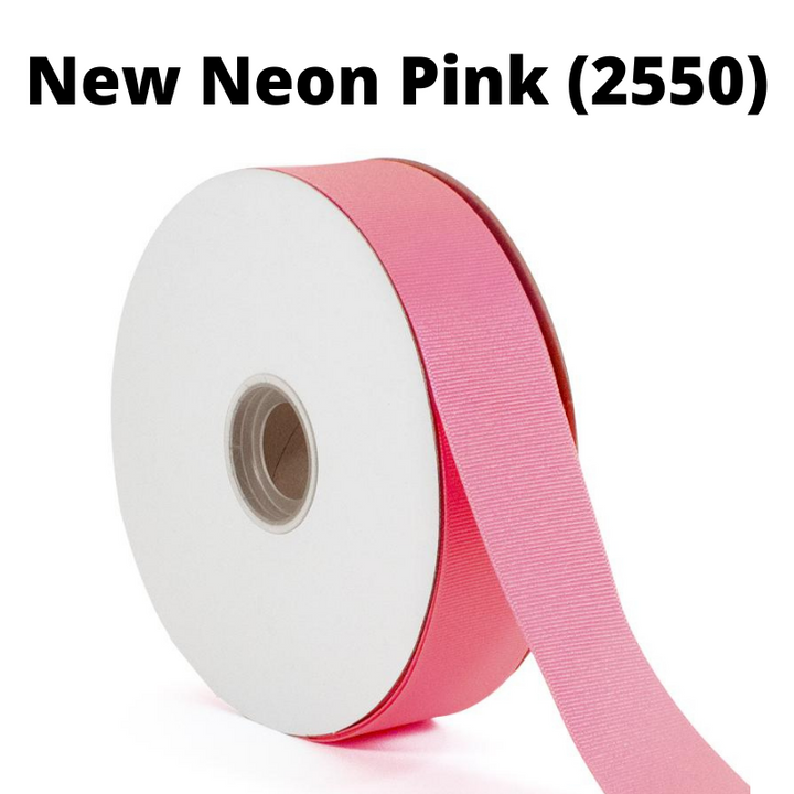 Textured Grosgrain Ribbon | Neon Pink (2550)