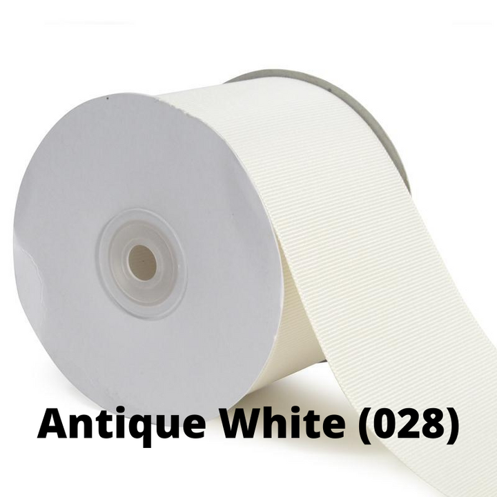 Textured Grosgrain Ribbon | Antique White (028)