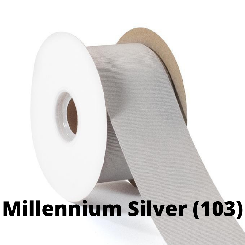 Textured Grosgrain Ribbon | Millenium Silver (103)