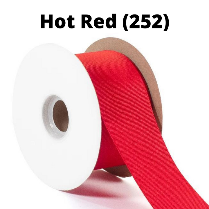 Textured Grosgrain Ribbon | Hot Red (252)