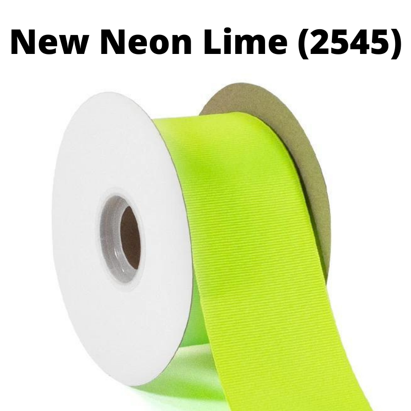 Textured Grosgrain Ribbon | Neon Lime (2545)