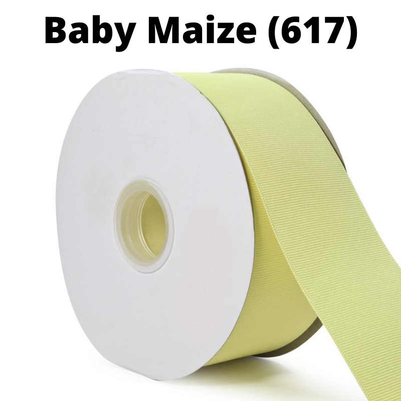 Textured Grosgrain Ribbon | Baby Maize (617)