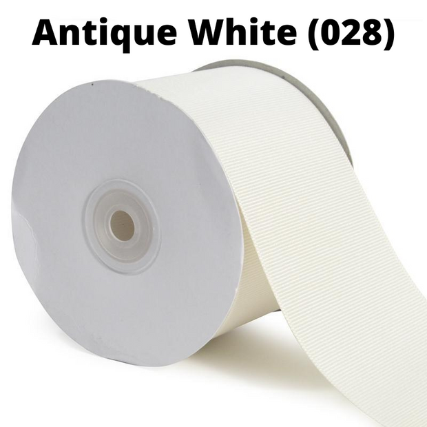 Textured Grosgrain Ribbon | Antique White (028)