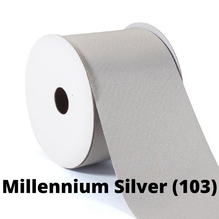 Textured Grosgrain Ribbon | Millenium Silver (103)