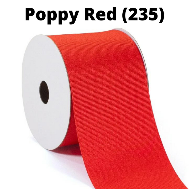 Textured Grosgrain Ribbon | Poppy Red (235)