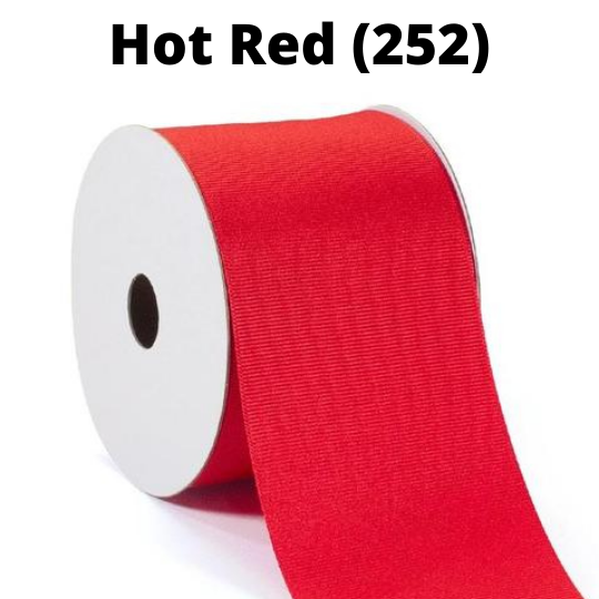 Textured Grosgrain Ribbon | Hot Red (252)