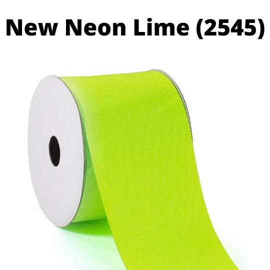 Textured Grosgrain Ribbon | Neon Lime (2545)