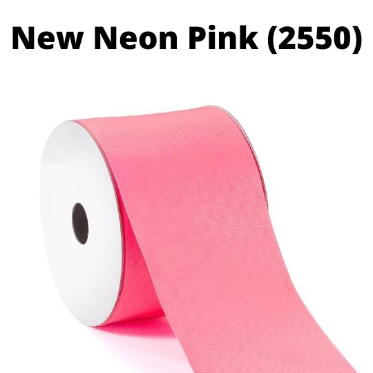 Textured Grosgrain Ribbon | Neon Pink (2550)