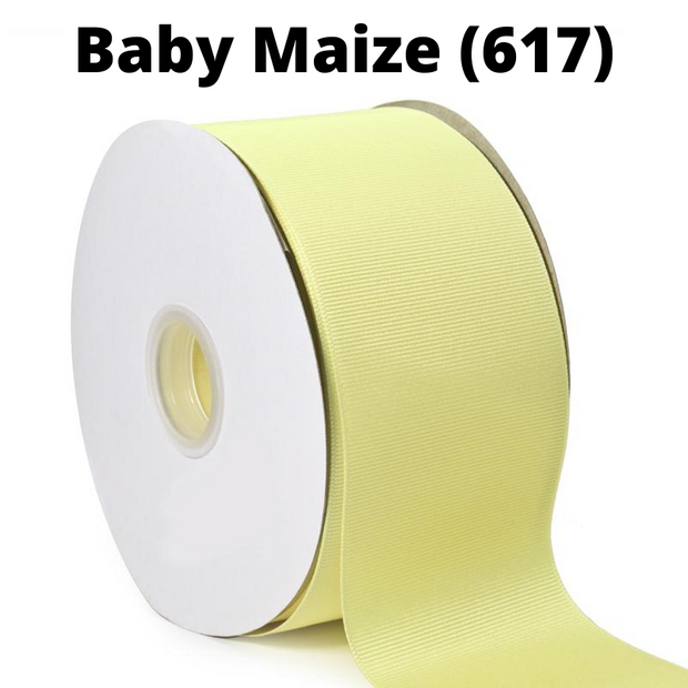 Textured Grosgrain Ribbon | Baby Maize (617)