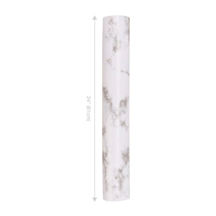 24" x 417' Wrapping Paper Half Ream | White Marble LaRibbons and Crafts