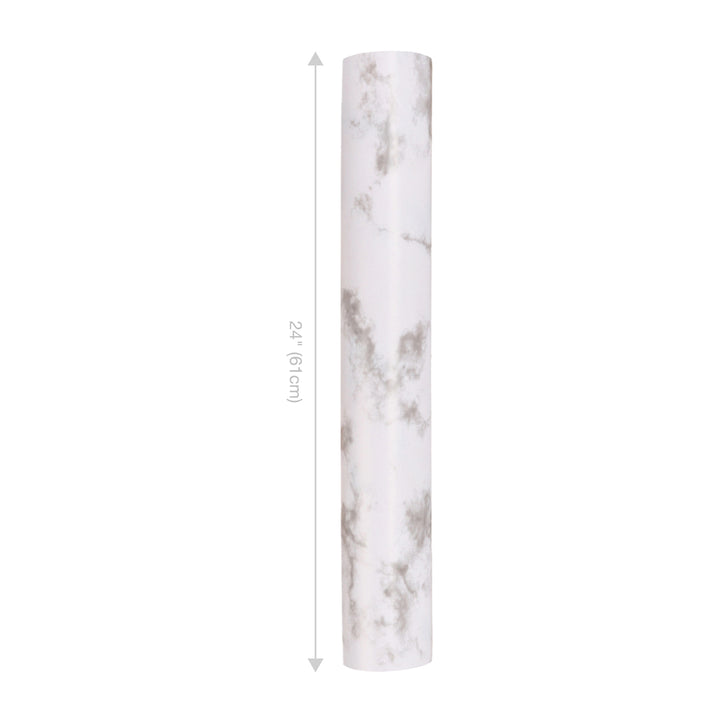 24" x 417' Wrapping Paper Half Ream | White Marble