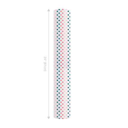 24" x 417' Wrapping Paper Half Ream | Polka Dot Multi LaRibbons and Crafts