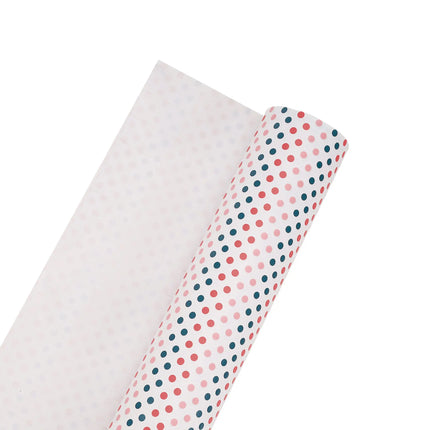 24" x 417' Wrapping Paper Half Ream | Polka Dot Multi LaRibbons and Crafts