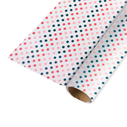 24" x 417' Wrapping Paper Half Ream | Polka Dot Multi LaRibbons and Crafts