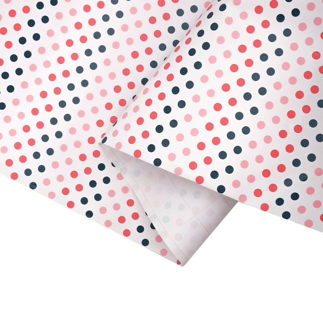 24" x 417' Wrapping Paper Half Ream | Polka Dot Multi LaRibbons and Crafts