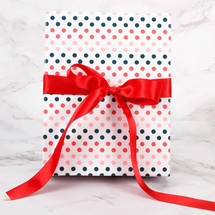 24" x 417' Wrapping Paper Half Ream | Polka Dot Multi LaRibbons and Crafts