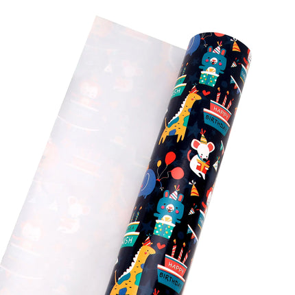 24" x 417' Wrapping Paper Half Ream | Birthday Delight LaRibbons and Crafts