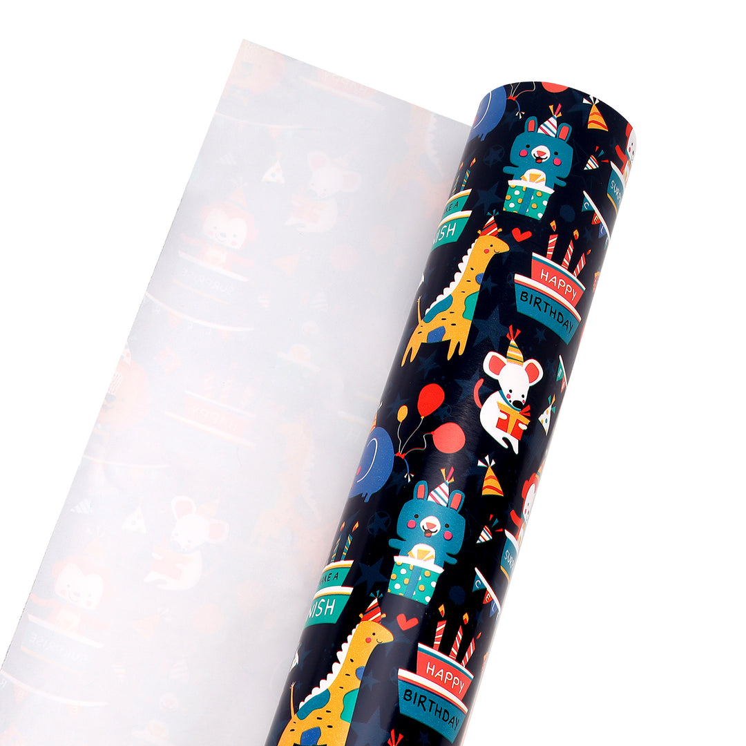 24" x 417' Wrapping Paper Half Ream | Birthday Delight