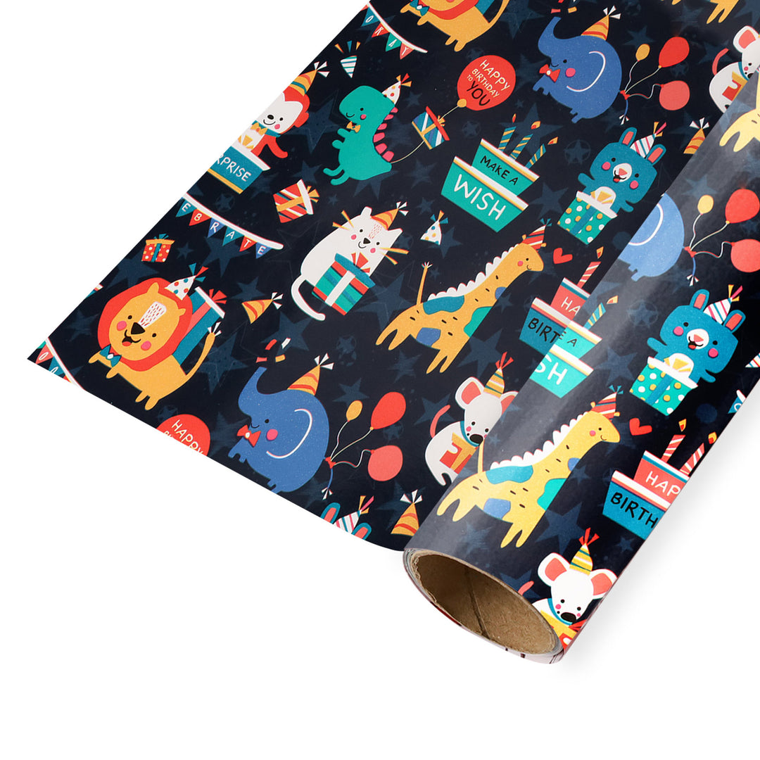 24" x 417' Wrapping Paper Half Ream | Birthday Delight