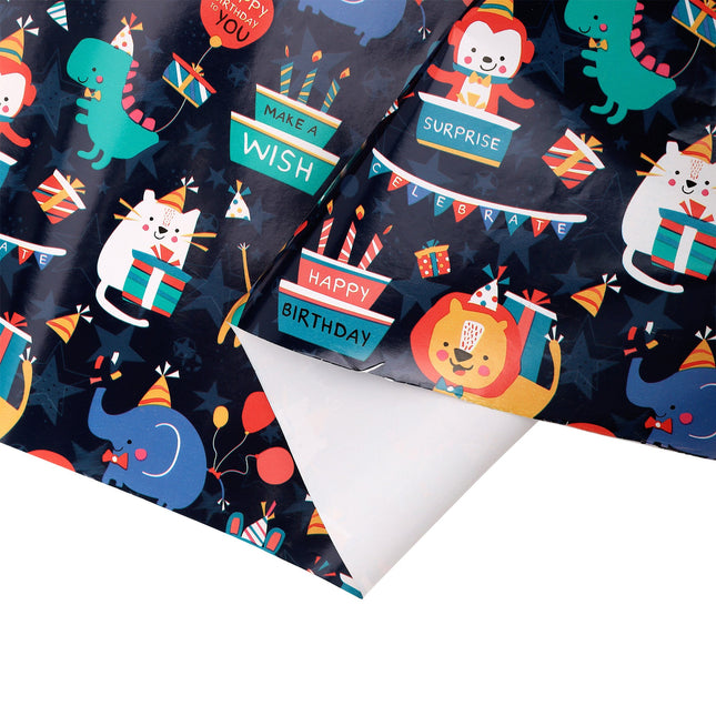 24" x 417' Wrapping Paper Half Ream | Birthday Delight LaRibbons and Crafts