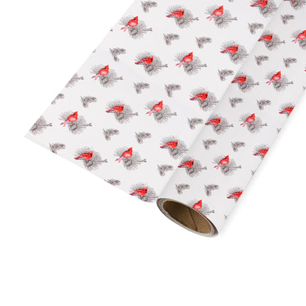 24" x 417' Holiday Wrapping Paper Half Ream | Holiday Cardinal Floral LaRibbons and Crafts