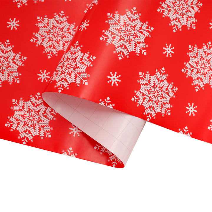 30" x 10' Holiday Wrapping Paper | Red Snowflake - 20% OFF & BUY ONE GET ONE FREE