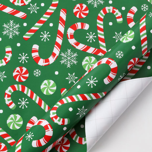 30" x 10' Holiday Wrapping Paper | Candy Cane