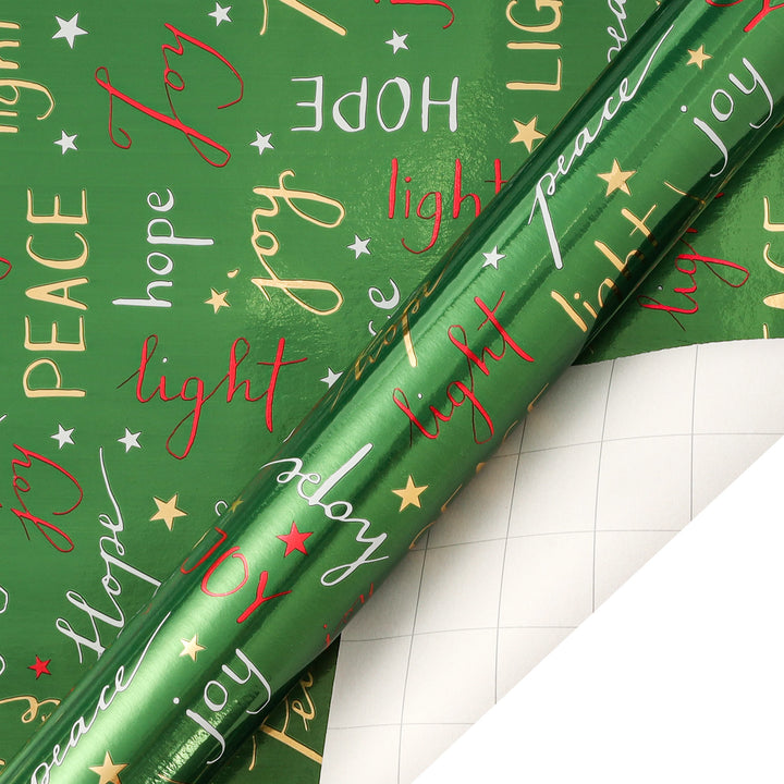 LaRibbons 30" x 10' Christmas Holiday Gift Wrap Deluxe Kit | Stripe Green