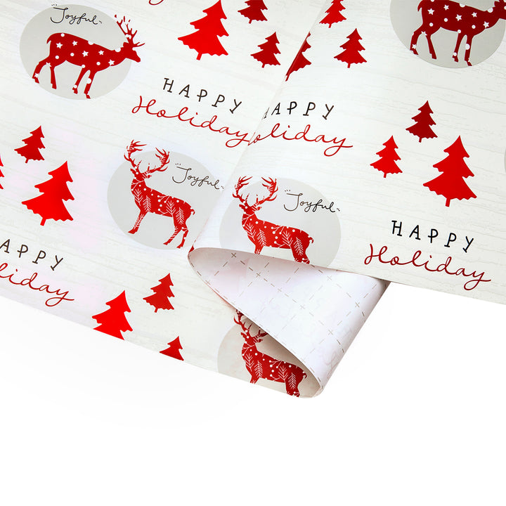 30" x 10' Holiday Wrapping Paper | Old Fashioned Stag - 20% OFF & BUY ONE GET ONE FREE