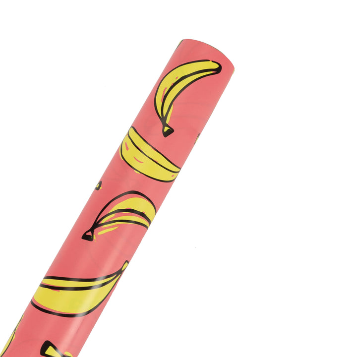 30" x 10' Wrapping Paper | Banana  Pink/Yellow