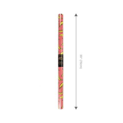 30" x 10' Wrapping Paper | Banana  Pink/Yellow LaRibbons and Crafts
