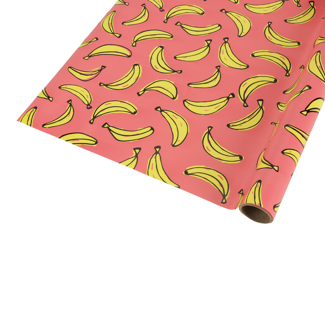 30" x 10' Wrapping Paper | Banana  Pink/Yellow