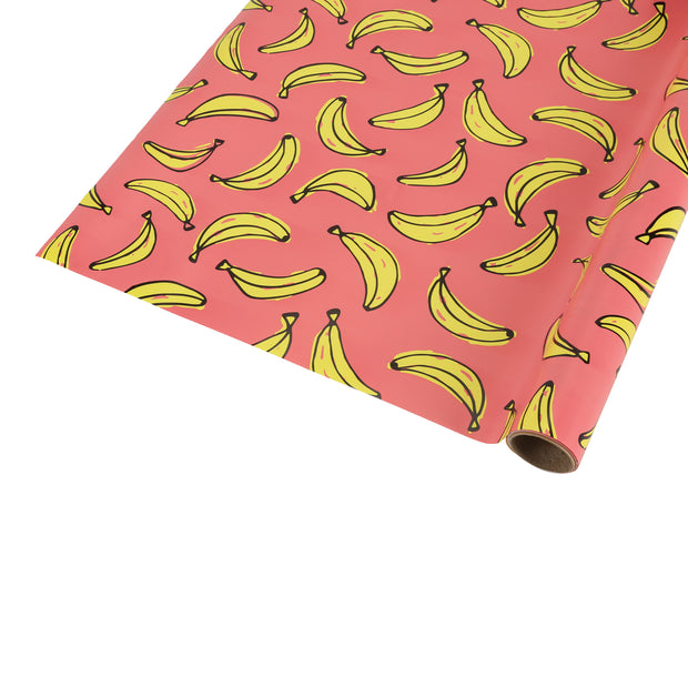 30" x 10' Wrapping Paper | Banana  Pink/Yellow