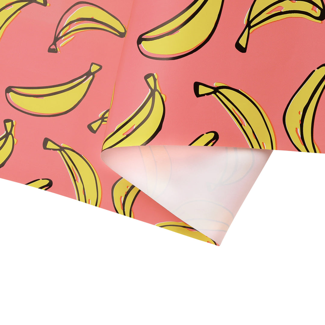 30" x 10' Wrapping Paper | Banana  Pink/Yellow